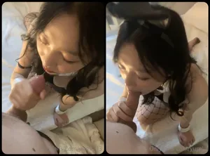 Thỏ con nứng lồn thích bú chim to